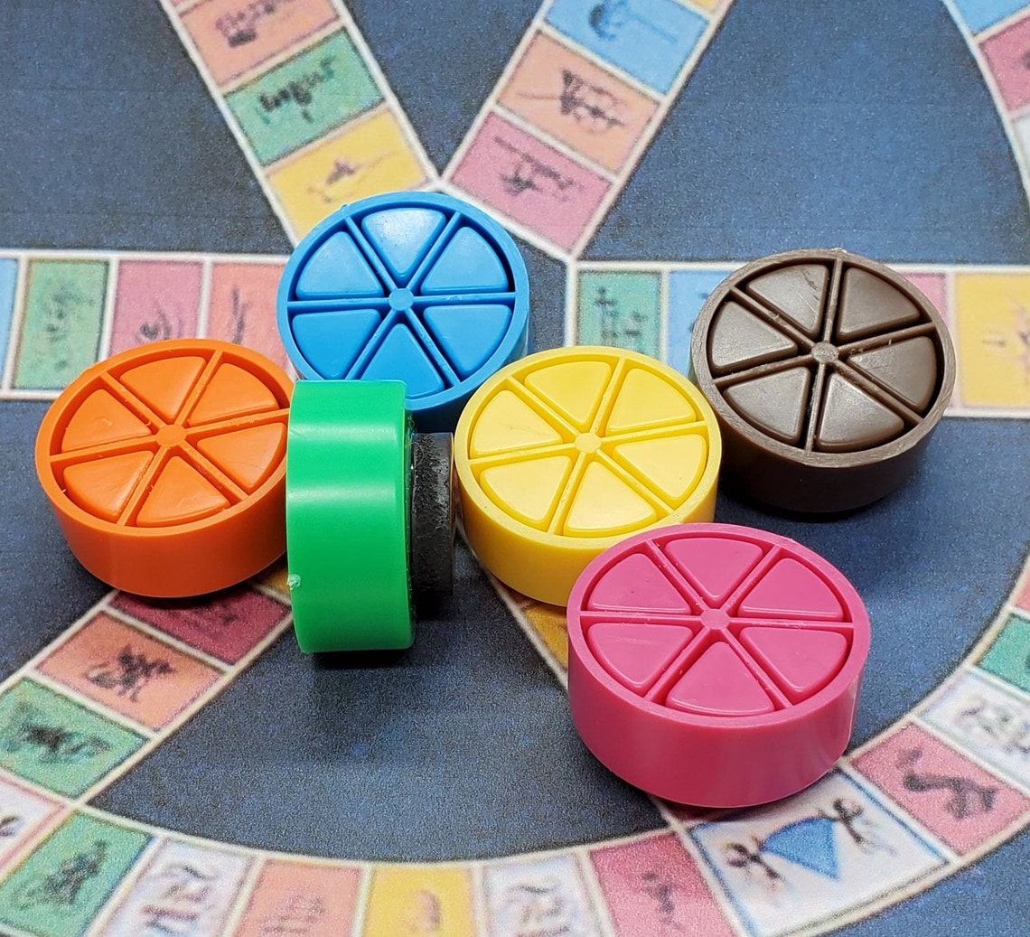 Upcycled Trivial Pursuit Game Piece Solid Color Etsy