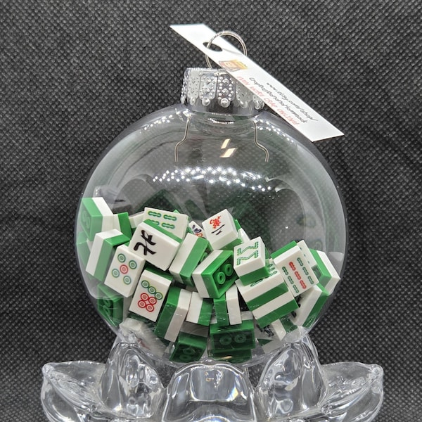 Miniatura Mahjong ALEATÓRIO com peças soltas de tijolos recicladas de 80 mm, ornamento de disco à prova de quebra