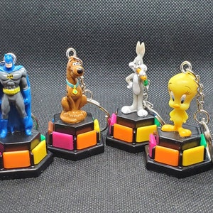 Upcycled Trivial Pursuit WB Character Keychains or Ornaments