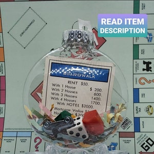 Enfeite reciclado de dinheiro triturado Monopoly PERSONALIZÁVEL (gancho opcional) Leia a descrição do item
