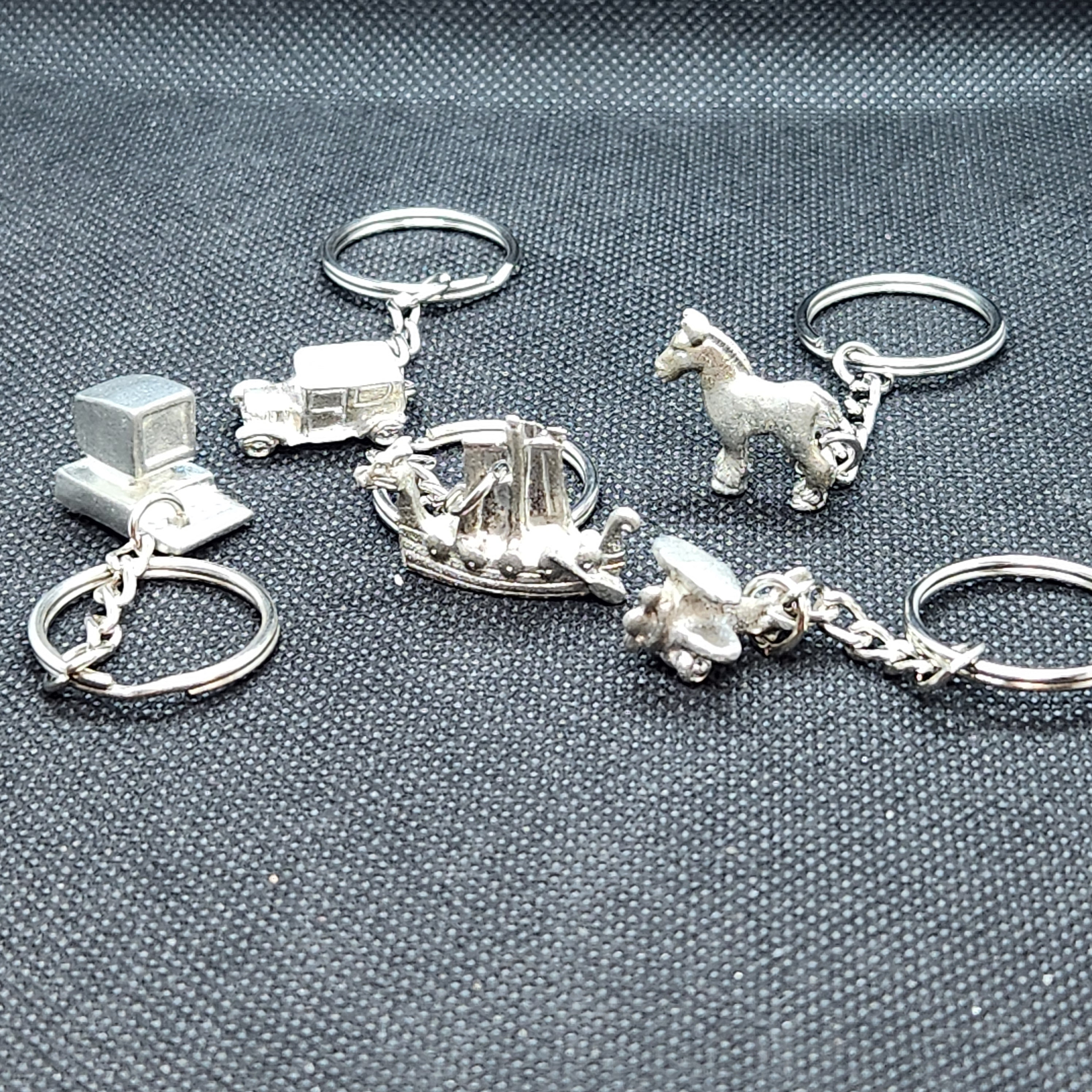 Millennium-opoly Upcycled Metal Game Token Keychains Viking Ship ...