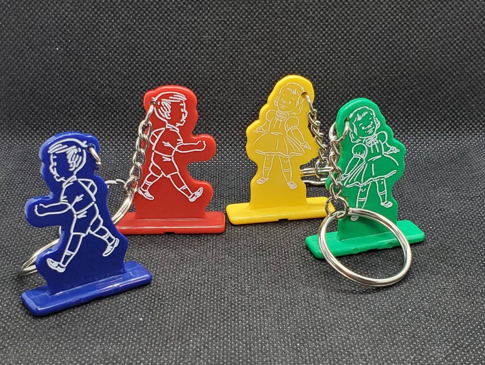 Upcycled Retro Chutes and Ladders Keychain Game Token Keychain Etsy