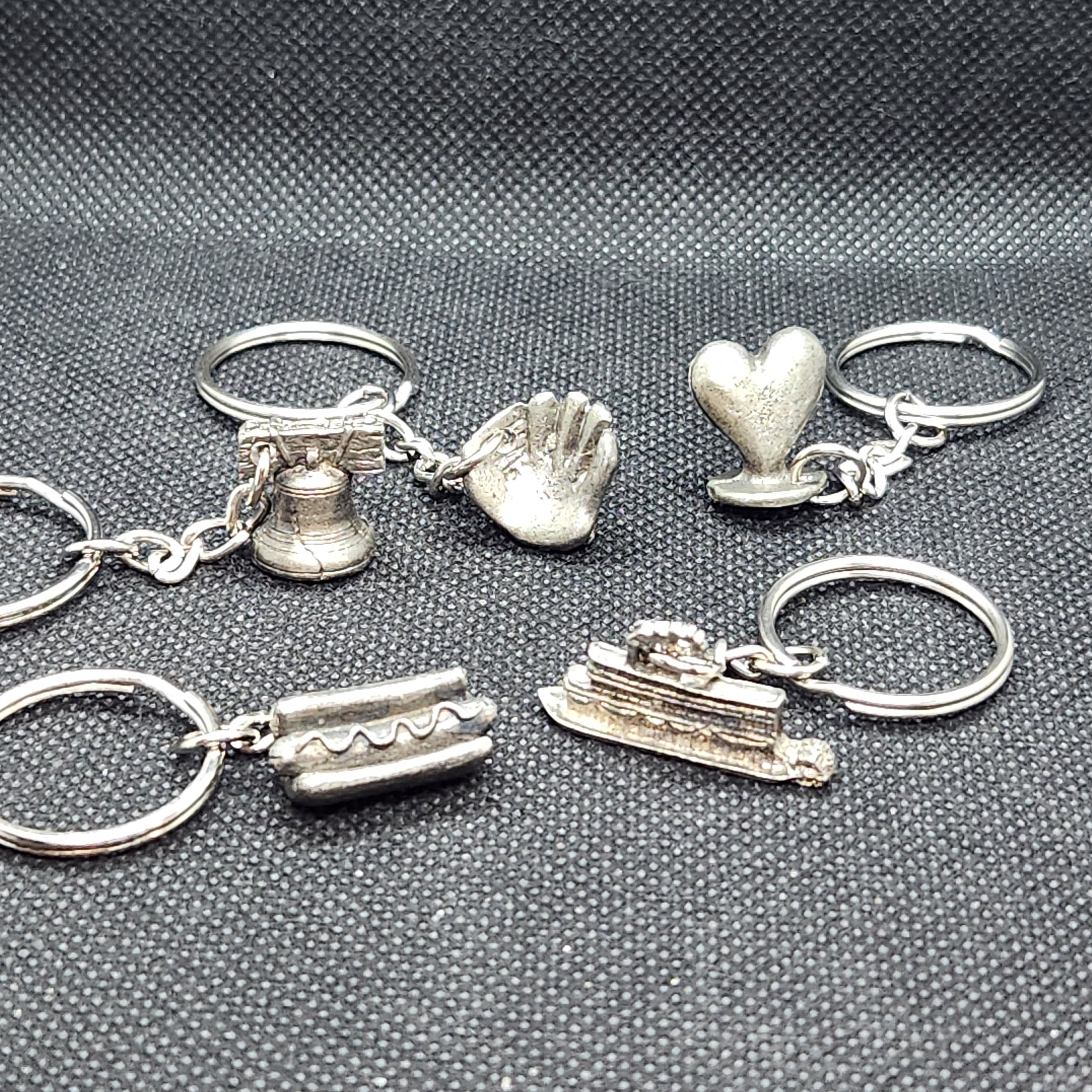 America in a Box Upcycled Metal Game Token Keychains Liberty Bell Hot ...