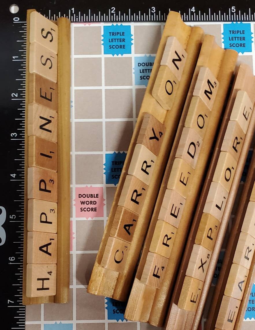 Upcycled Vintage Scrabble Tile Rack Word Display Piece DECOR - Etsy