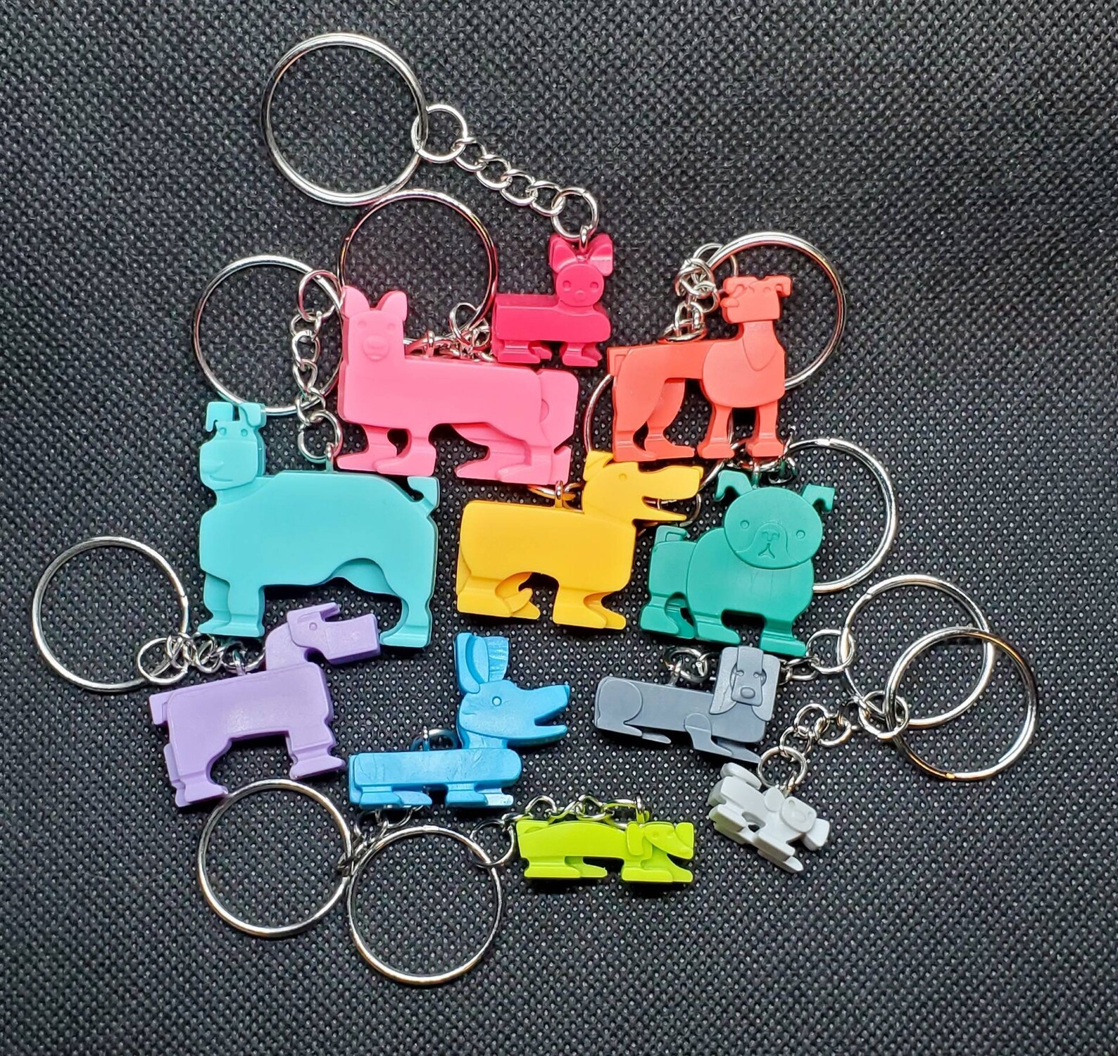 Upcycled Dog Pile Game Keychain Different Sizes Different | Etsy