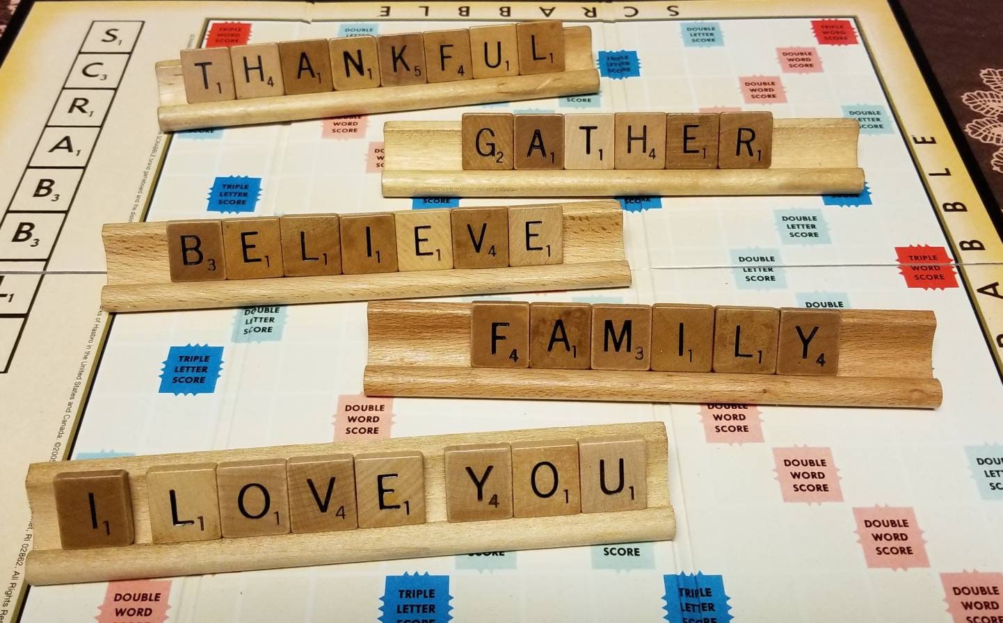 Upcycled Vintage Scrabble Tile Rack Word Display Piece Etsy