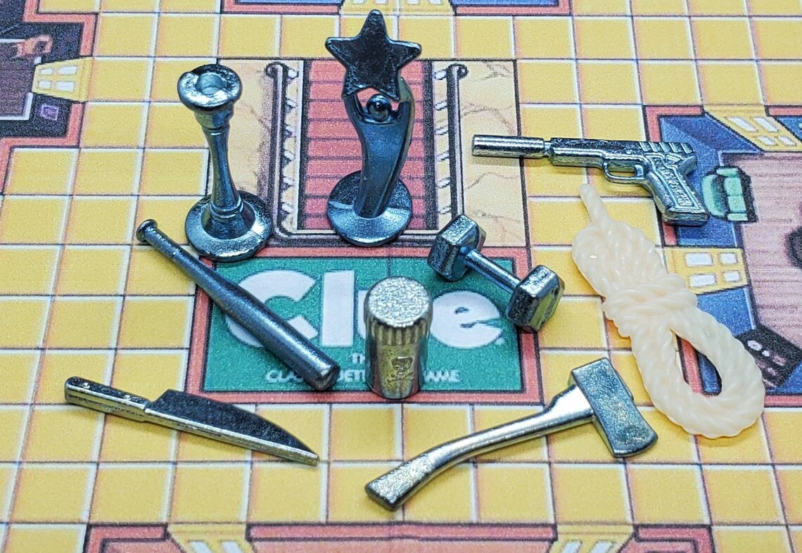 Modern Clue Cluedo Upcycled Game Piece Ornaments Etsy Hong Kong