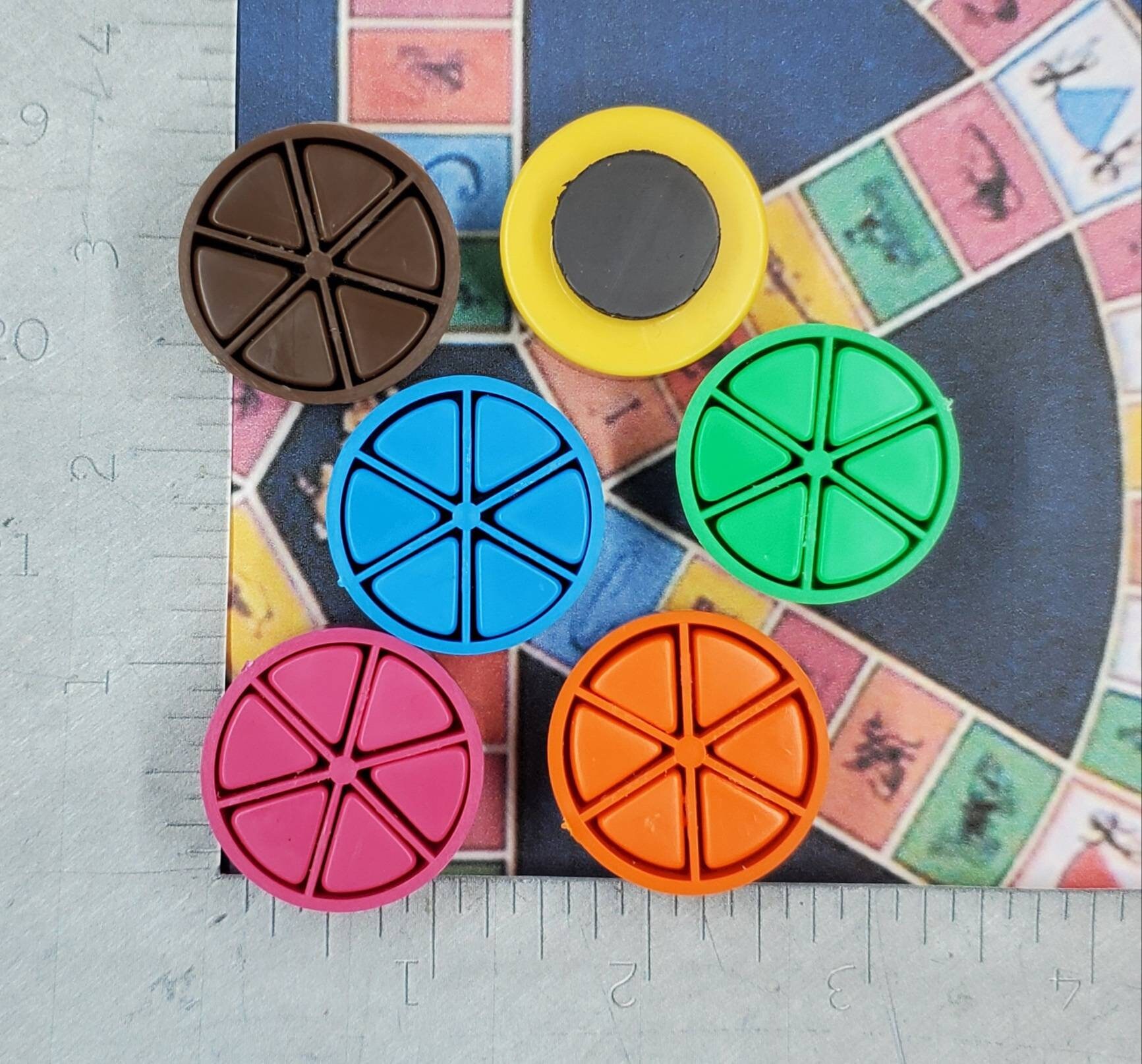 Upcycled Trivial Pursuit Game Piece Solid Color Etsy