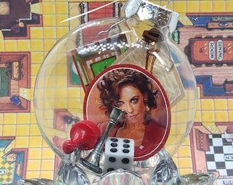 Clue Cluedo Upcycled Game 80mm Disc Ornament CUSTOMIZABLE (Hook Optional) Read Item Description