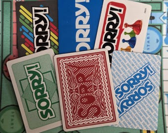 Upcycled Sorry! Game Card Refrigerator Magnet Multiple Styles