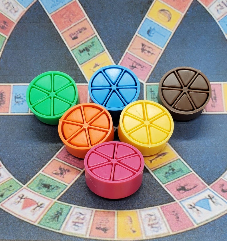 Upcycled Trivial Pursuit Game Piece Solid Color Etsy