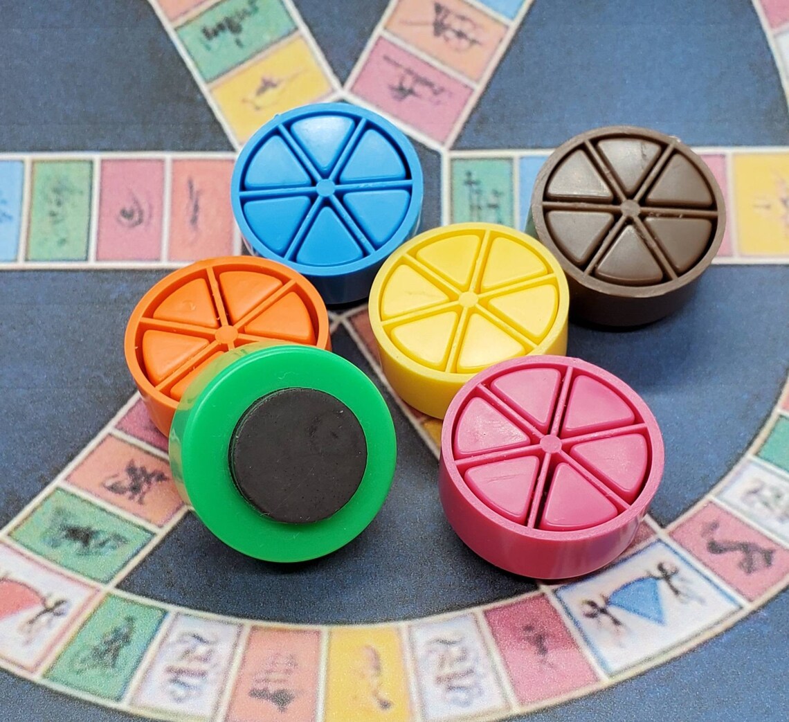 Upcycled Trivial Pursuit Game Piece Solid Color Etsy