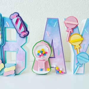 Candy Theme 3D Letters