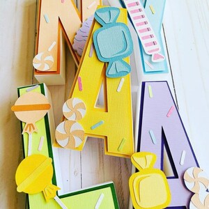 Heavy Cardstock Sweets / Candy 3D Letters - Etsy