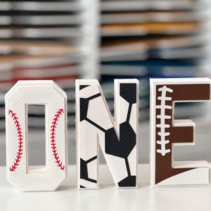 Sports Theme 3D Letters