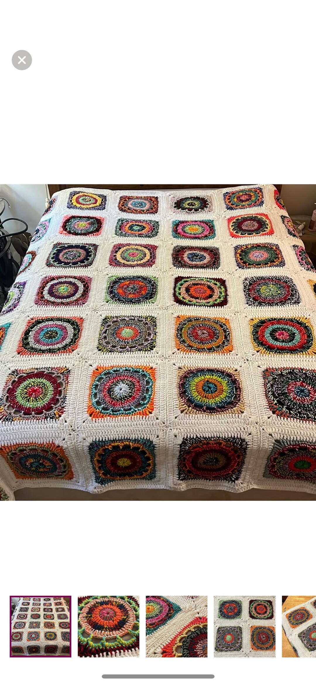 Concentric Circle Double-stranded Queen Size Afghan - Etsy