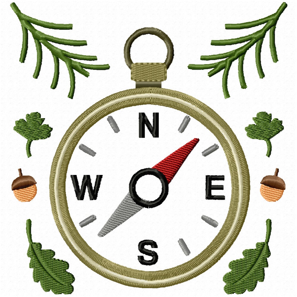 Reading Pillow "compass & Hiking" Machine Embroidery Designs (set of ...