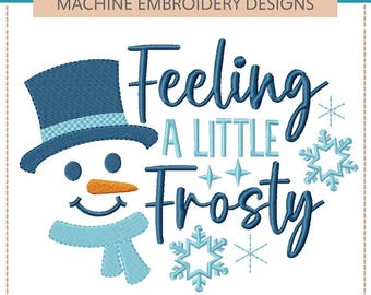 Frosty Winter I -- Machine Embroidery Designs (Hoop: 4x4, 5x7, 6x10) Whimsical set of frosty winter designs perfect for the holidays. SNOW..
