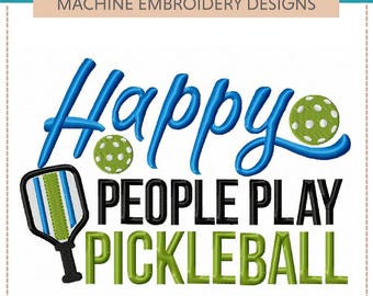 Pickleball Machine Embroidery Designs: Set of Five (PES, HUS, XXX)