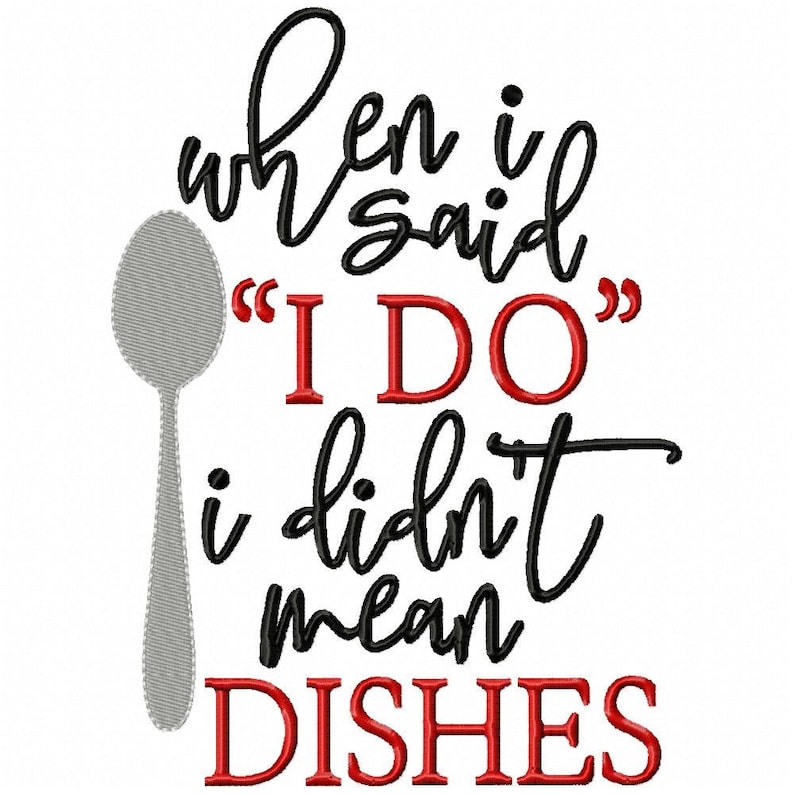Funny Kitchen Sayings Embroidery Designs – Set of Five Humorous Towel Designs (5x7 & 6x10 Hoop) image 9