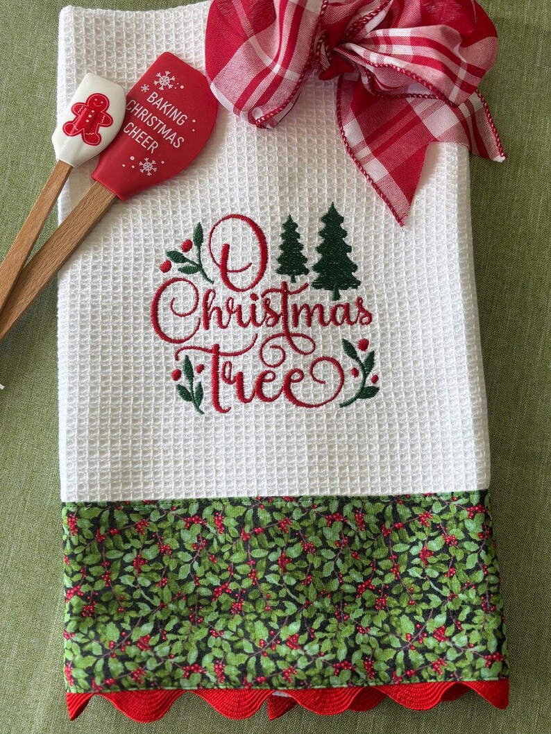 Elegant Christmas Lettering I -- Machine Embroidery Designs: (Set of 6) (4x4, 5x7 & 6x10 Hoops) Gifts. Best seller at market. Classic words. image 2