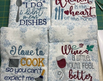 Kitchen Sayings II  "Machine Embroidery Designs" (Full Set Of Seven Designs)