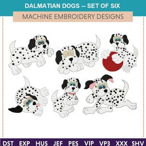 Dalmatiner Hunde Stickdatei für die Maschine