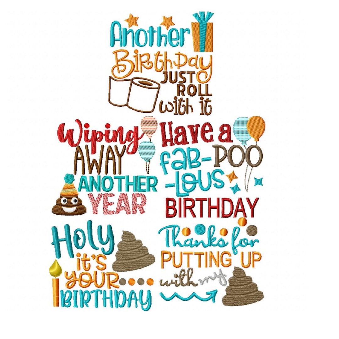 Happy Birthday Toilet Paper Machine Embroidery Designs Full Set Of Five happy-birthday-toilet-paper-machine-embroidery-designs-full-set-of-five