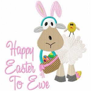 EWE Happy Easter "Machine Embroidery Designs" (Full Set Of Five Designs)