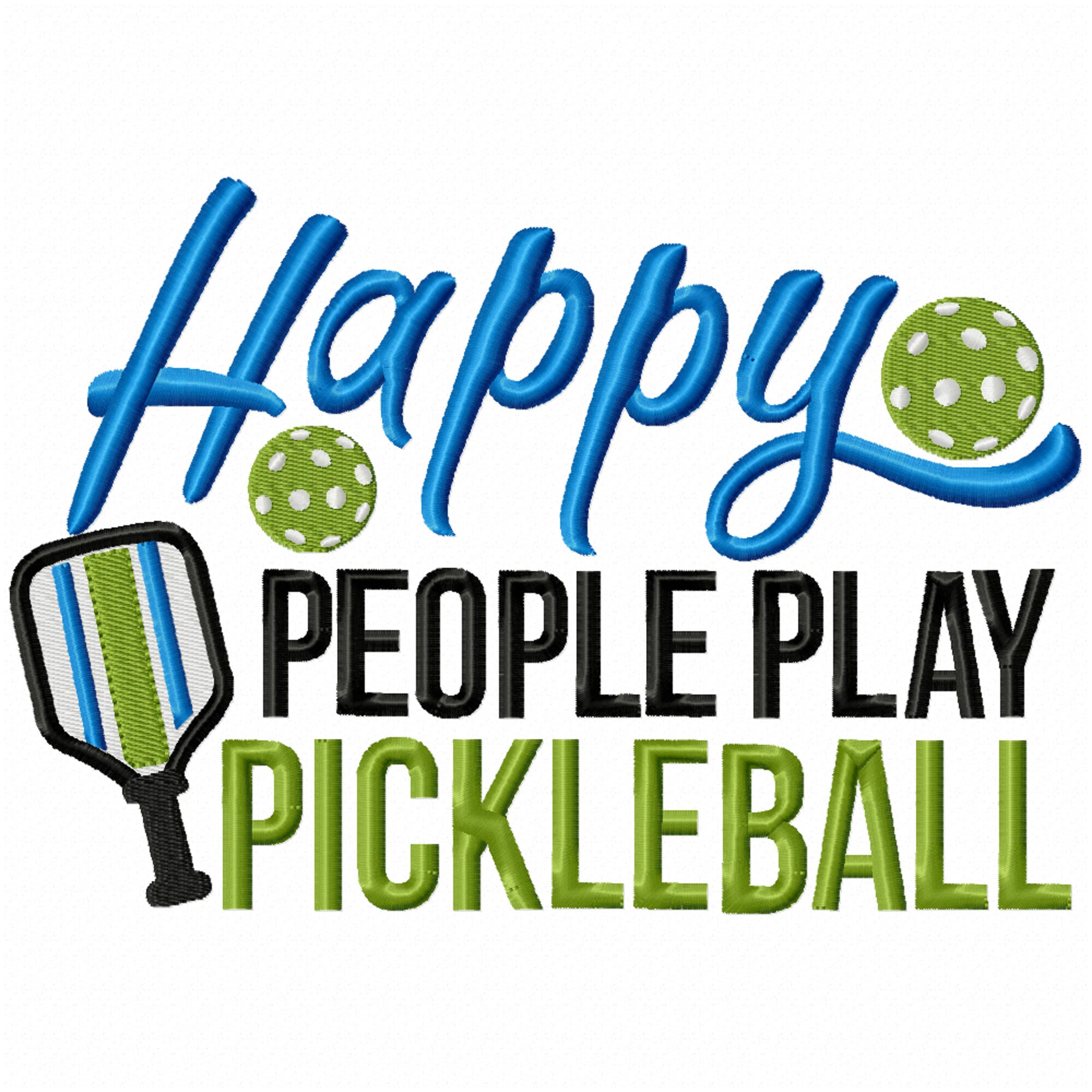 Pickleball II machine Embroidery Designs full Set Etsy