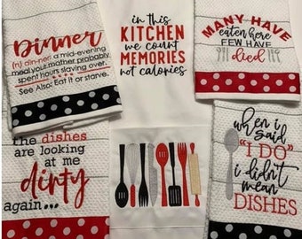 Kitchen Sayings III  "Machine Embroidery Designs" (Full Set Of Five Designs)