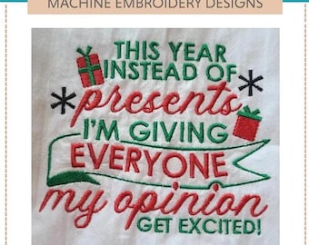 Sassy Christmas Sayings XV -- Machine Embroidery Designs (4x4, 5x7 & 6x10) Grab Your Balls, Hilarious. Popular for gifting and craft fairs.