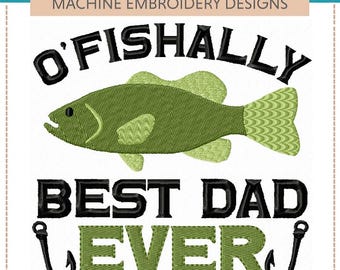 Father's Day Machine Embroidery Designs: Dad, Golf, Fishing (Set of Six) 4x4 5x7