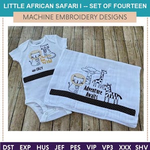 African Safari Machine Embroidery Designs: Animal Set (4x4 Hoop)