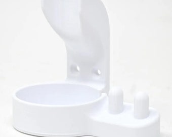 Oral B IO Brush + Head Holder Round Base Wall Wount Countertop Organizer - For iO 7, 8,9