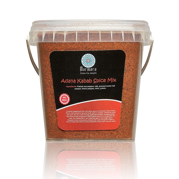 Adana Kabab Spice Seasoning Herb Mix All Natural Premium Mediterranean Blends No Preservatives No MSG by Marmara 8 ounce