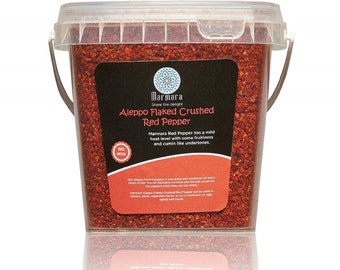 Aleppo Flaked Crushed Red Pepper All Natural Premium Spice Seasonings Condiment No Preservatives No Msg by Marmara 8 Ounce