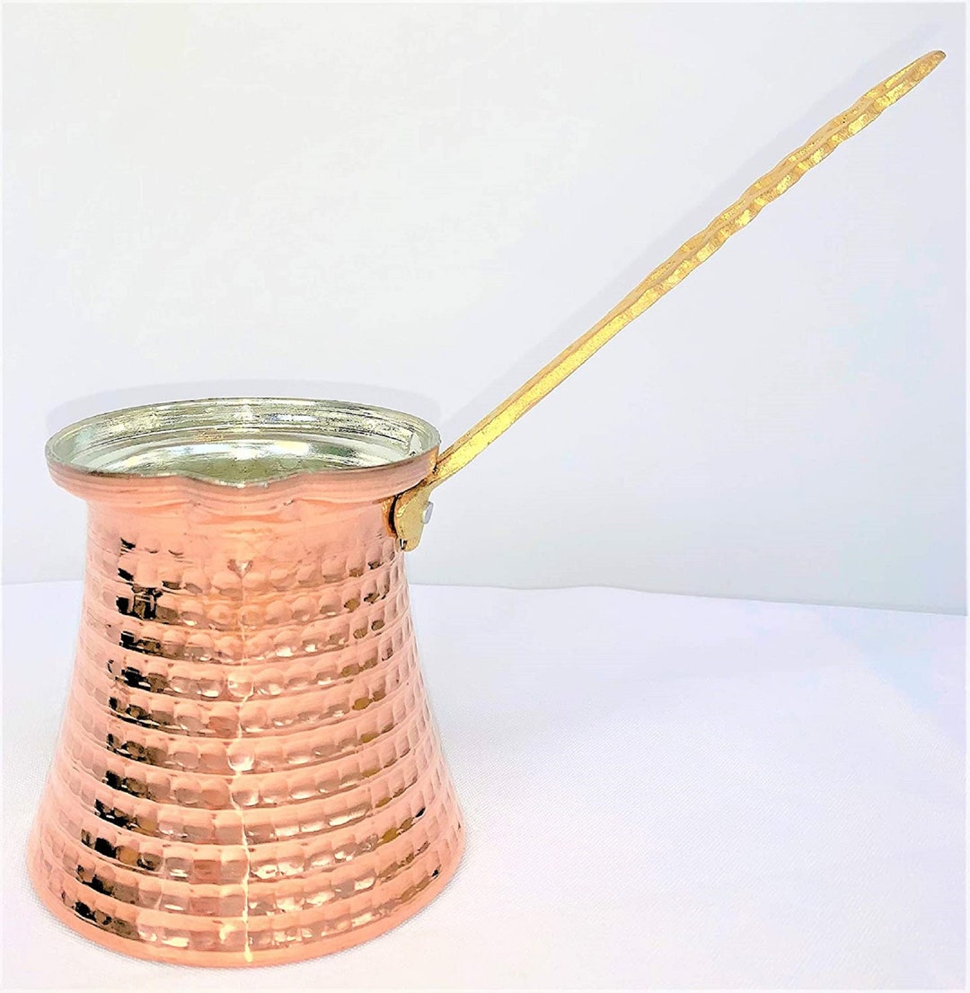 Turkish Coffee Pot Ibrik Cezve Turka Arabic Coffee Hand Made Copper Pot