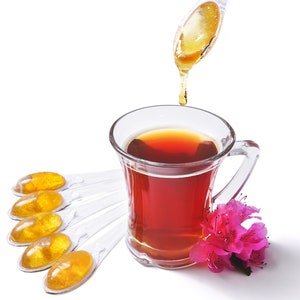 SALE! Honey Safe Seal Healthy Wildflower Honey Spoons Rich in Nutrients and Good Enzymes Paleo Friendly Gluten Free Individual Wrap 50
