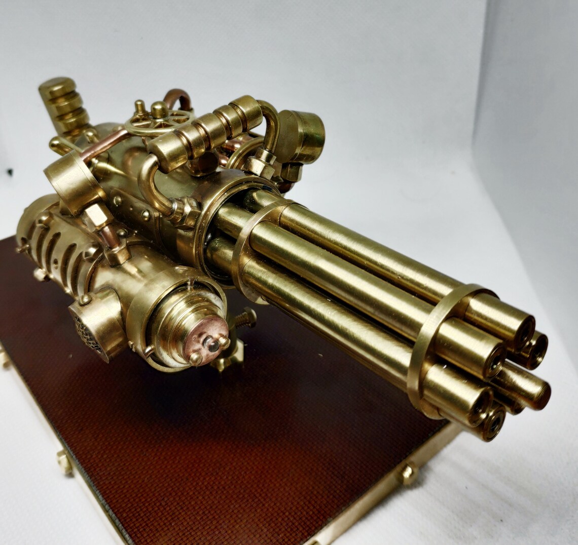 Steam powered Gatling Gun. Interior decoration. Souvenir Etsy