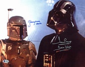 David Prowse (Darth Vader) and Jeremy Bulloch (Boba Fett) Autographed Signed 11x14 Star Wars Photo with Beckett COA