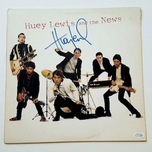 Huey Lewis Signed Autographed Huey Lewis & The News Album Cover ACOA