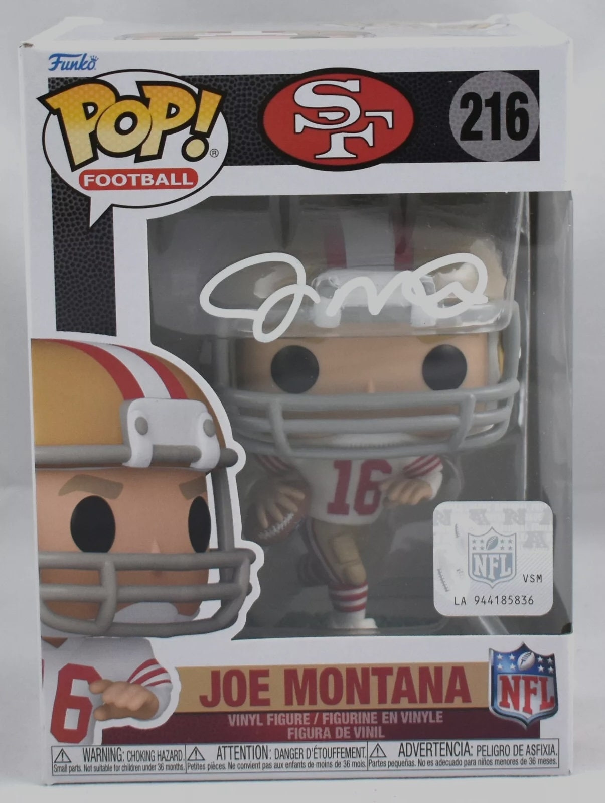 Joe Montana Autographed Signed San Francisco 49ers Funko Pop Etsy UK