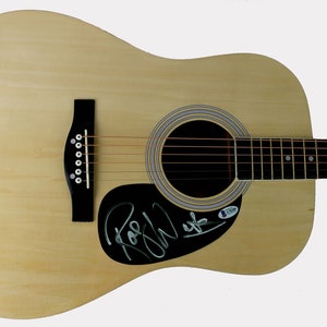Pink Floyd Roger Waters Signed Autographed Acoustic Guitar  Beckett COA