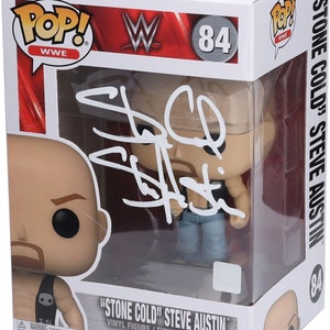 Stone Cold Steve Austin Autographed Signed WWE Wrestling Funko Pop Figure