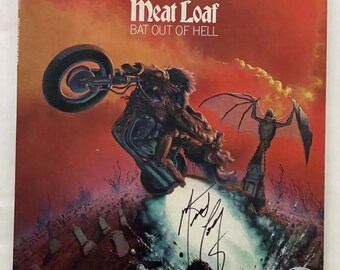 Meat Loaf Signed Autographed Bat Out Of Hell Album Cover BECKETT