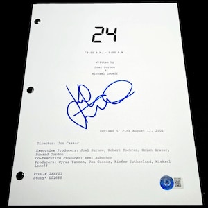 Keifer Sutherland Signiert Autogrammed 24 TV Pilot Script Beckett COA