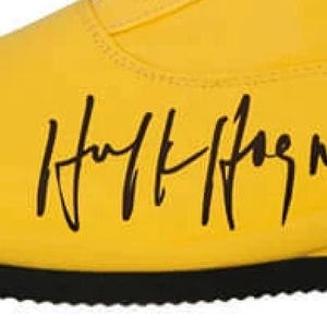Hulk Hogan Autographed Signed Yellow Wrestling Boot Schwartz COA image 2