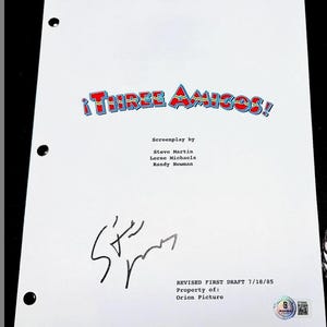 Steve Martin Autographed Signed Three Amigos Movie Script BECKETT COA