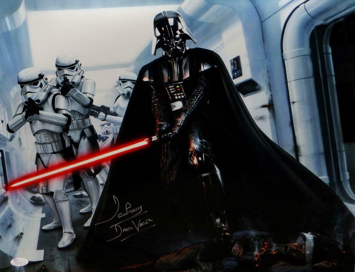 darth vader signed memorabilia